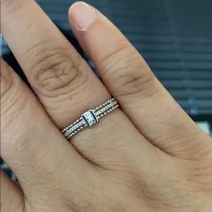 14k wg baguette ring